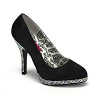 Tempt-39 4.5 Inch Concealed Platform Rhinestoned Pump