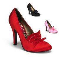 Trixie-04 4 Inch Loafer Satin Pump with Bow
