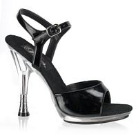 C-Glizty-509 Black and Clear Sexy Sandal