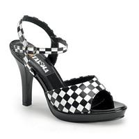 C-Speed-02 Black and White Checkered Sexy Sandal